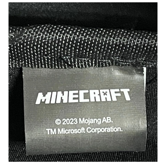 Minecraft Pencil Pouch Unisex Soft Case Zip Closure Blue Green 4.5" x 8" - Picture 5 of 6